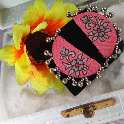 Handmade Fabric Chandra Earrings Pink