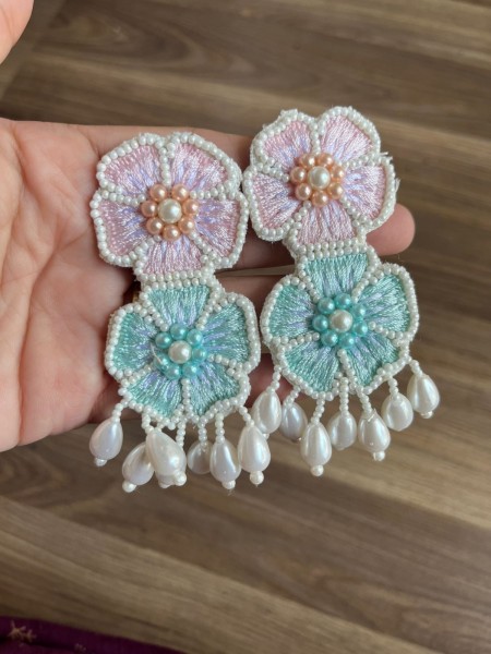 NU_Pink Blue Flowers and Pearls