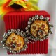 Handmade Fabric Jhumki Yellow Patola