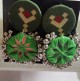 Handcrafted Round Mirror Erring Greem Ombre