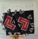 Handmade Fabric Chandra Earrings Red Heart