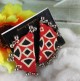 Handmade Fabric Chandra Earrings