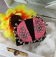 Handmade Fabric Chandra Earrings Pink