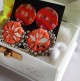 Handcrafted Round Mirror Erring Orange Bandhej