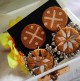 Handcrafted Round Mirror Erring Golden Brown Block