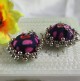 Handmade Fabric Jhumki Blue Purple