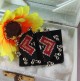 Handmade Fabric Chandra Earrings Red Heart