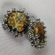 Handmade Fabric Jhumki Yellow Flowers