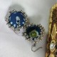 Handmade Fabric Jhumki Blue