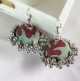 Handmade Fabric Jhumki Green Grey