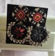 Handcrafted Round Mirror Erring Black Patola