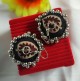 Handmade Fabric Ajrakh Jhumki Leaf