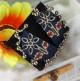 Handmade Fabric Chandra Earrings Blue Flower