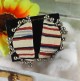 Handmade Fabric Chandra Earrings Stripes