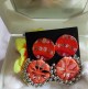 Handcrafted Round Mirror Erring Orange Bandhej