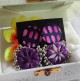 Handcrafted Round Mirror Erring Blue Purple