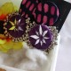 Handcrafted Round Mirror Erring Blue Purple