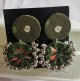 Handcrafted Round Mirror Erring Green Bandhej