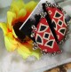 Handmade Fabric Chandra Earrings