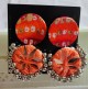 Handcrafted Round Mirror Erring Orange Bandhej