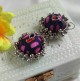 Handmade Fabric Jhumki Blue Purple