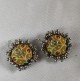 Handmade Fabric Jhumki Yellow Flowers