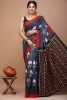 NU_Cotton Mulmul Grey Saree Fish Print Saree