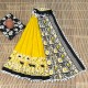 NU_Cotton Mulmul Black Border Yellow Saree
