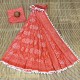 Cotton Mulmul Orange Bubbles Saree