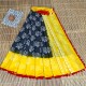 NU_Cotton Mulmul Yellow Border Black Saree