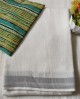 NU_Linen White Saree