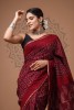 Chanderi Silk Saree - Hand Block Bel