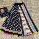 NU_Cotton Mulmul Black Amby Design Saree