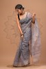 Kota Doriya Dabu Print Saree,Grey, Cotton Saree