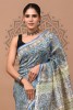 Chanderi Silk Saree - Sky