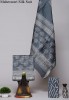 Maheshwari Silk Cotton Hand Block Greygold Tree Suit Fabric