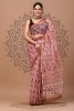 Kota Doriya Dabu Print Saree, Red, Cotton Saree