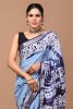 NU_Linen Shibori Blue Saree 