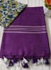 NU_Linen Purple Saree