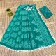 Cotton Mulmul Hand Block Green Print Saree