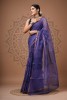 Kota Doriya Dabu Print Saree, Blue, Cotton Saree